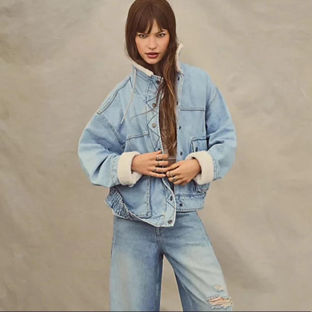 Free People Denim Jacket, New - Picture 5 of 16